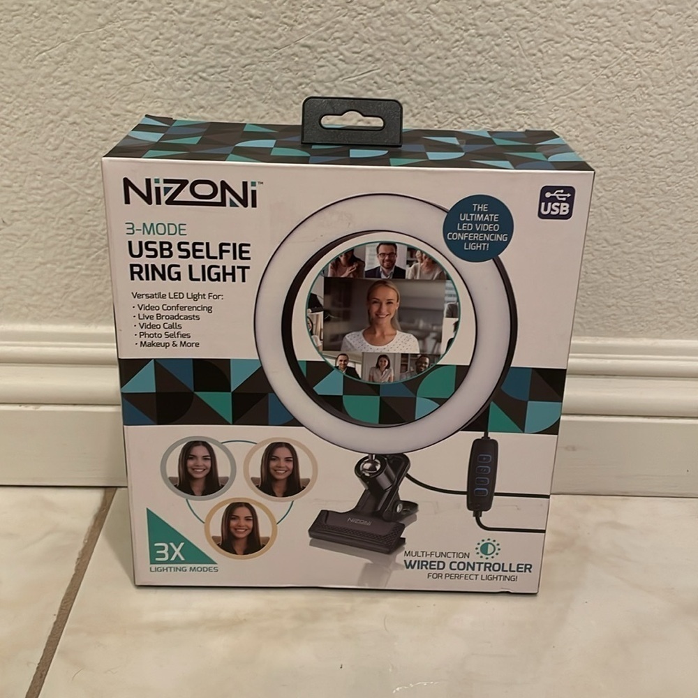 Nizoni USB selfie ring light​​ 3 Modes​​​​​​